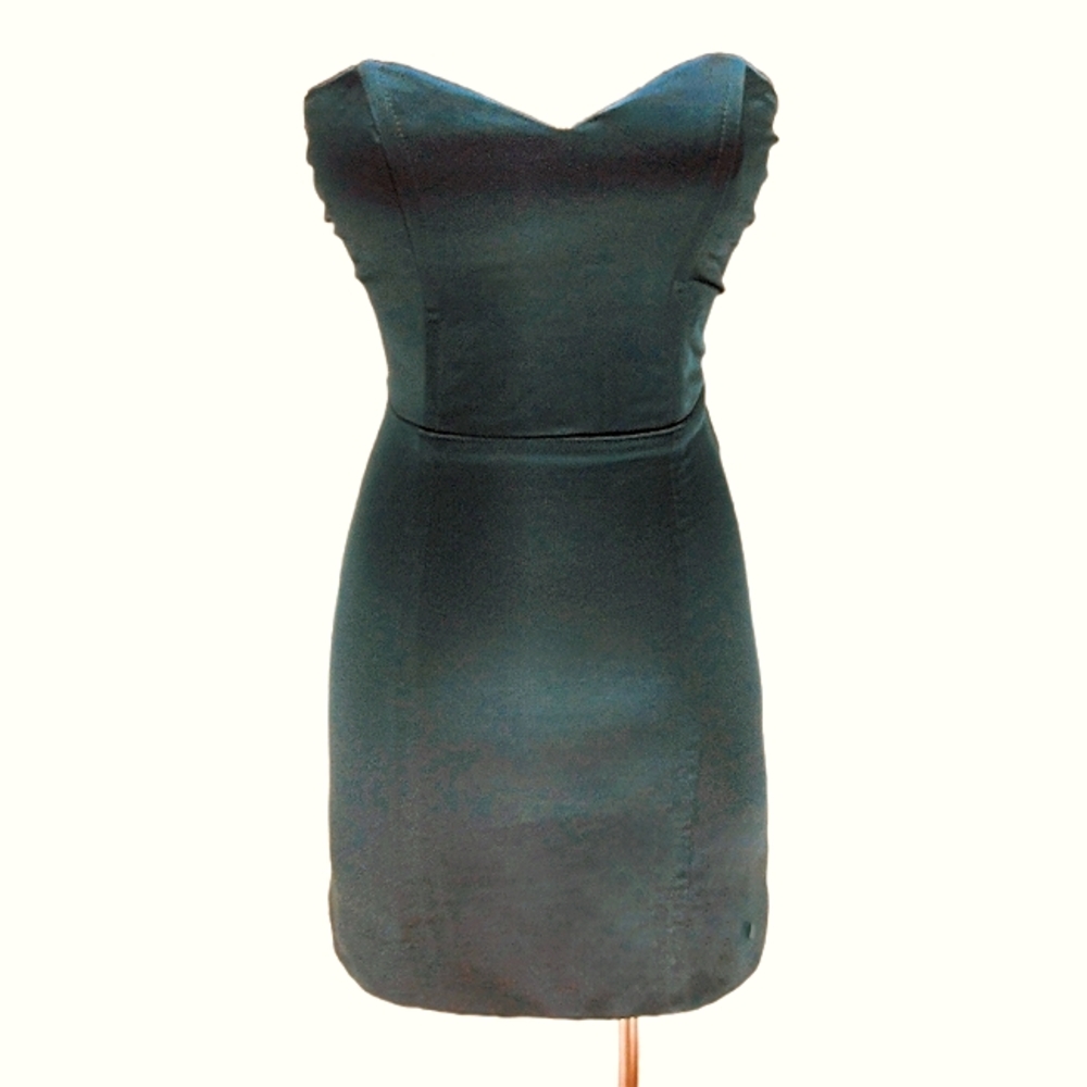 H&M SATIN STRAPLESS COCKTAIL DRESS s 0